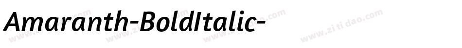 Amaranth-BoldItalic字体转换