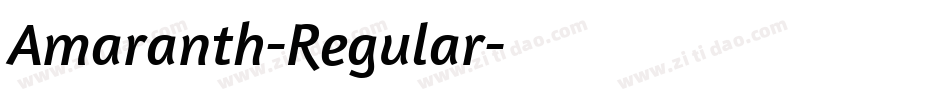 Amaranth-Regular字体转换