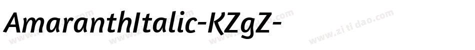 AmaranthItalic-KZgZ字体转换