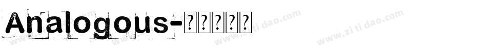 Analogous字体转换