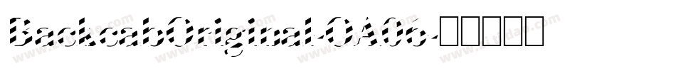 BackcabOriginal-OA06字体转换