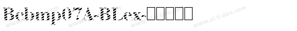 Bcbmp07A-BLex字体转换