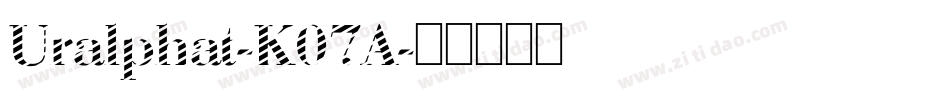 Uralphat-K07A字体转换