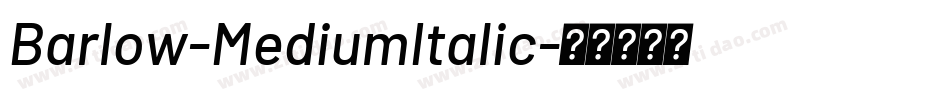 Barlow-MediumItalic字体转换