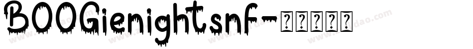 BOOGienightsnf字体转换