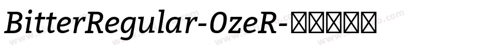 BitterRegular-0zeR字体转换