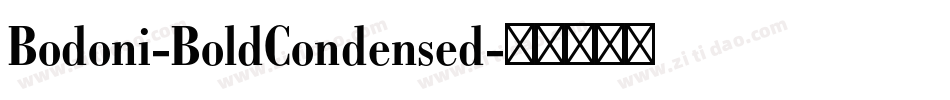 Bodoni-BoldCondensed字体转换