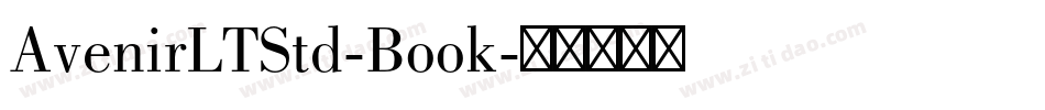 AvenirLTStd-Book字体转换