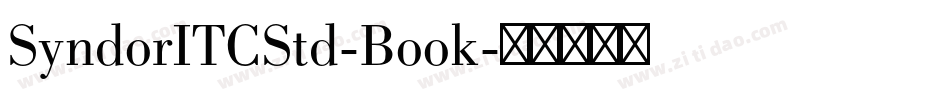 SyndorITCStd-Book字体转换