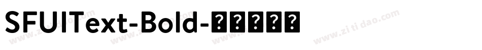 SFUIText-Bold字体转换
