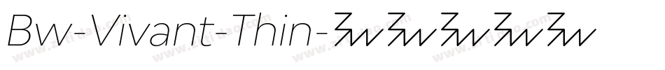 Bw-Vivant-Thin字体转换