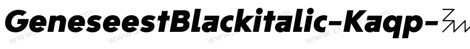 GeneseestBlackitalic-Kaqp字体转换