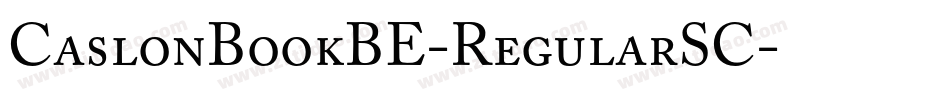 CaslonBookBE-RegularSC字体转换