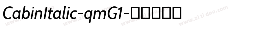 CabinItalic-qmG1字体转换