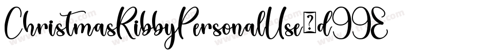ChristmasRibbyPersonalUse-d99EK字体转换