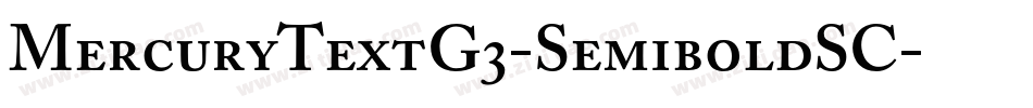 MercuryTextG3-SemiboldSC字体转换