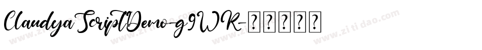 ClaudyaScriptDemo-g9WR字体转换