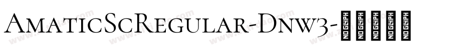 AmaticScRegular-Dnw3字体转换