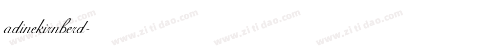 adinekirnberd字体转换