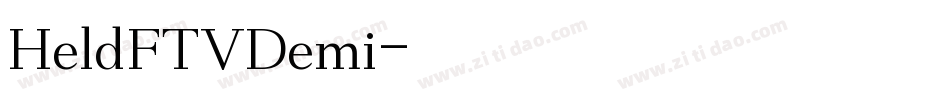 HeldFTVDemi字体转换