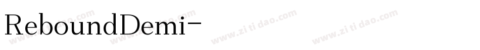 ReboundDemi字体转换