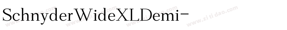 SchnyderWideXLDemi字体转换