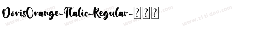 DorisOrange-Italic-Regular字体转换