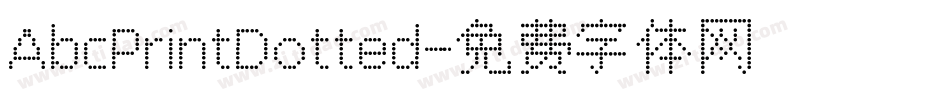 AbcPrintDotted字体转换
