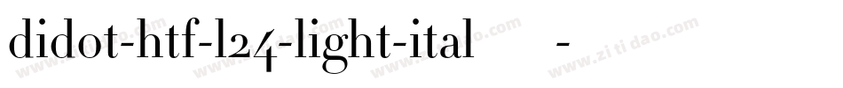 didot-htf-l24-light-ital转换器字体转换