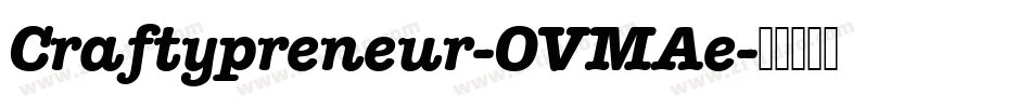 Craftypreneur-OVMAe字体转换