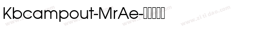 Kbcampout-MrAe字体转换