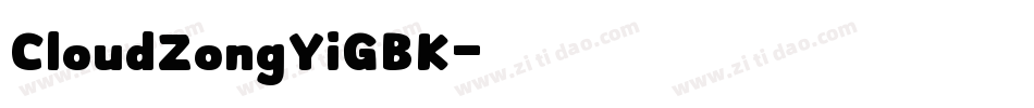 CloudZongYiGBK字体转换