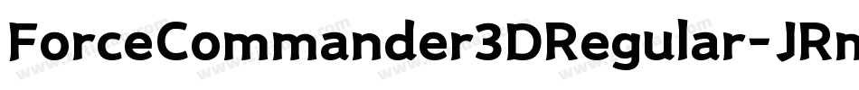 ForceCommander3DRegular-JRmP7字体转换