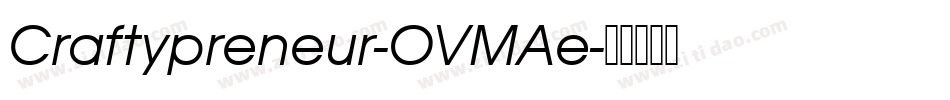 Craftypreneur-OVMAe字体转换