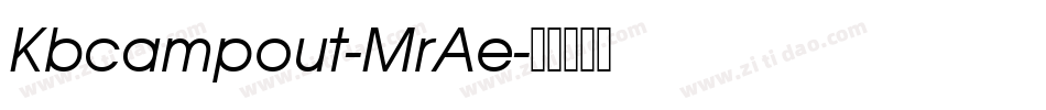 Kbcampout-MrAe字体转换