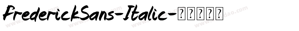 FrederickSans-Italic字体转换
