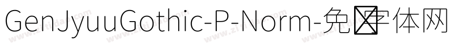 GenJyuuGothic-P-Norm字体转换