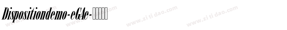 Dispositiondemo-eGAe字体转换