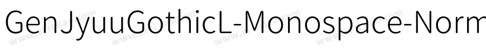 GenJyuuGothicL-Monospace-Normal字体转换