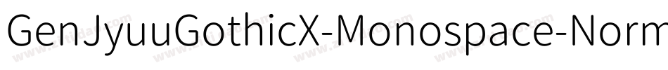 GenJyuuGothicX-Monospace-Normal字体转换