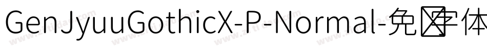 GenJyuuGothicX-P-Normal字体转换