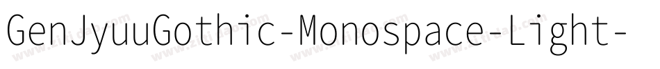 GenJyuuGothic-Monospace-Light字体转换