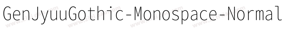 GenJyuuGothic-Monospace-Normal字体转换
