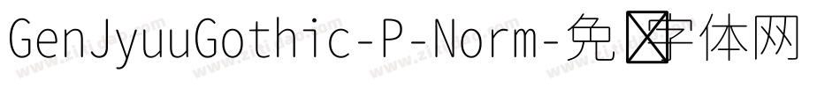 GenJyuuGothic-P-Norm字体转换