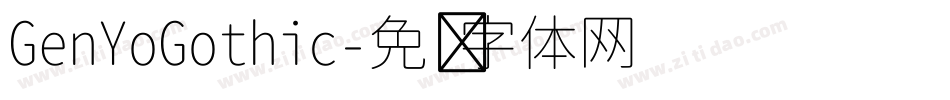 GenYoGothic字体转换