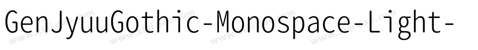 GenJyuuGothic-Monospace-Light字体转换