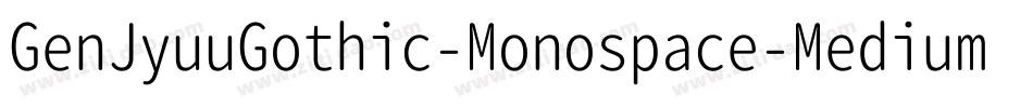 GenJyuuGothic-Monospace-Medium字体转换