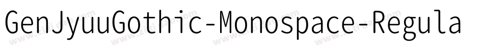 GenJyuuGothic-Monospace-Regular字体转换