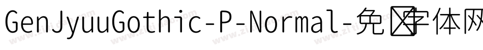 GenJyuuGothic-P-Normal字体转换