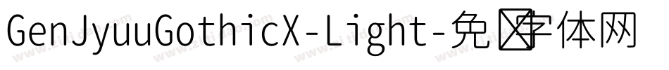 GenJyuuGothicX-Light字体转换